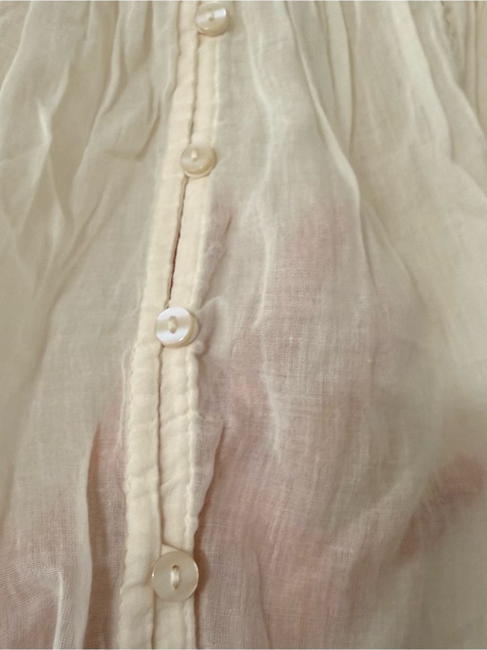 NWT Free People Set Cream Bohemian Tiered Maxi Skirt and top 100% cotton - Picture 5 of 7